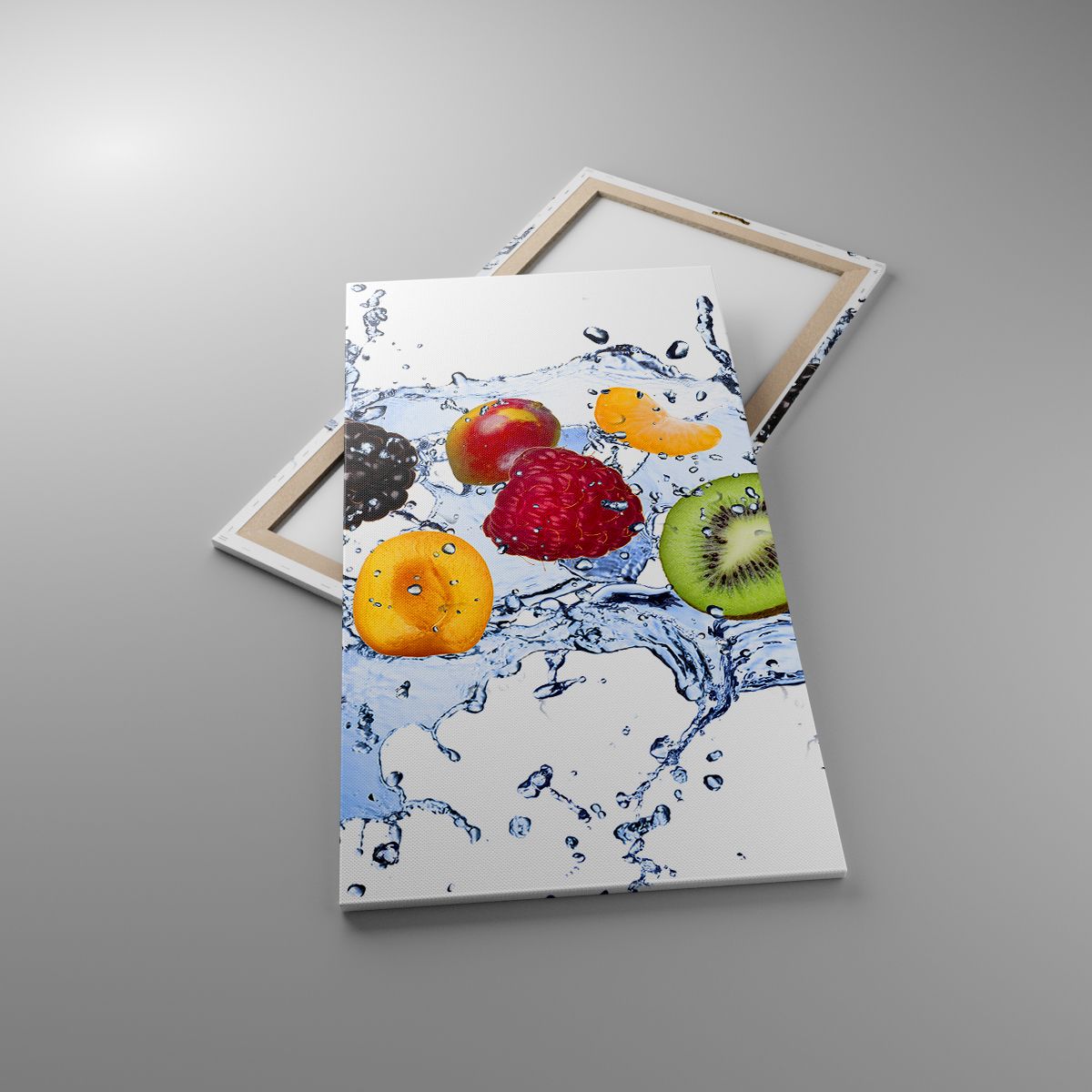 Leinwandbild Obst, Leinwandbild Abstraktion, Leinwandbild 3D, Leinwandbild Grafik, Leinwandbild Wasser