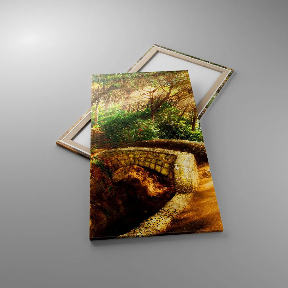 Vászonkép - Egyenesen a hídról egy mesebeli erdőbe - 65x120 cm