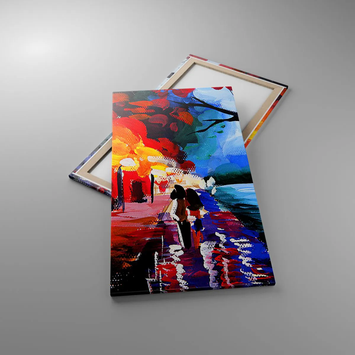 Quadro em tela - Outono ardente no parque - 65x120 cm