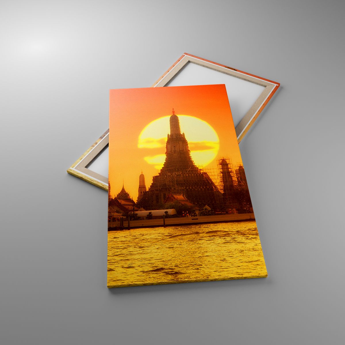 Cuadro Bangkok, Cuadro Templo Del Amanecer, Cuadro Tailandia, Cuadro Sol, Cuadro Budismo