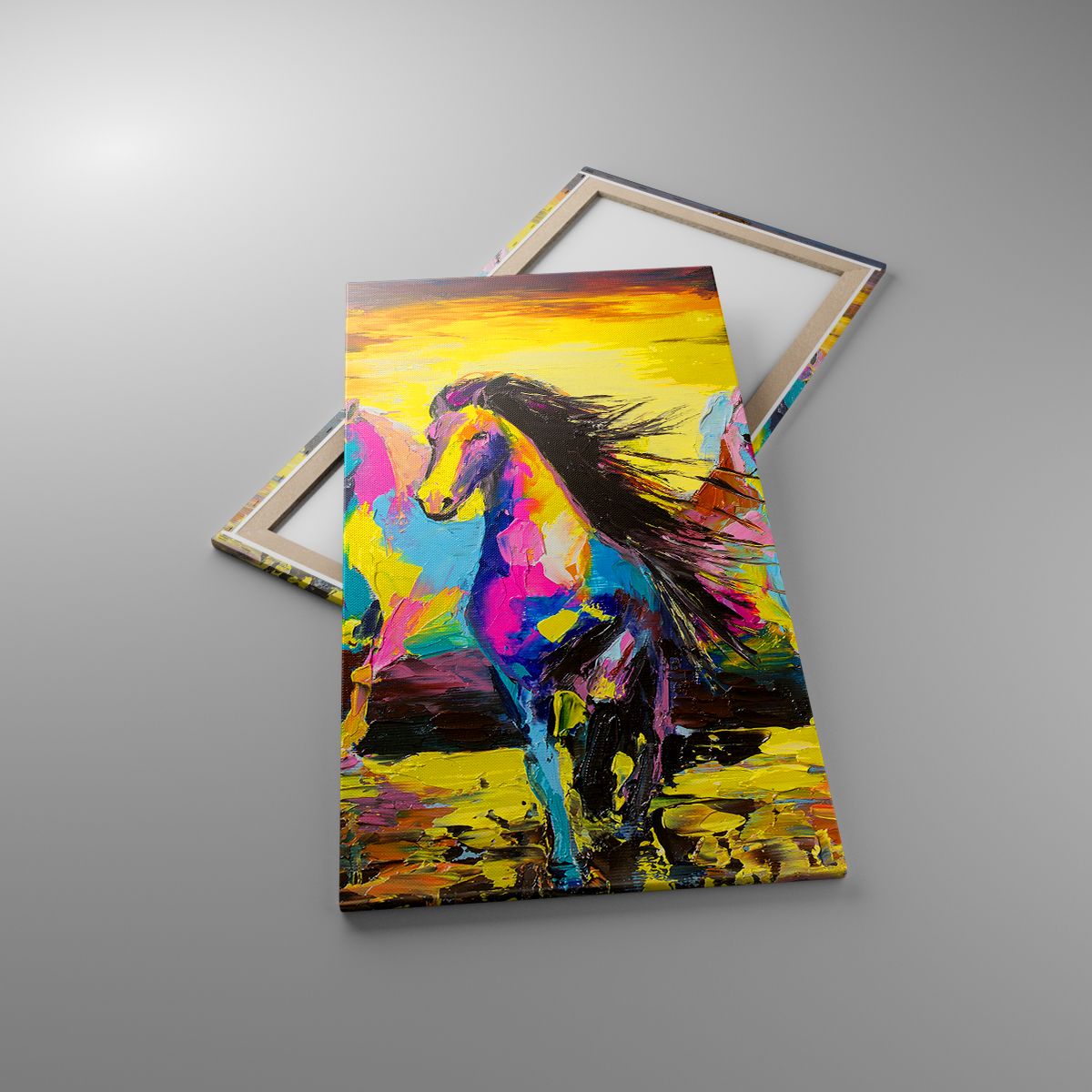 Leinwandbild Tiere, Leinwandbild Die Pferde, Leinwandbild Freiheit, Leinwandbild Kunst, Leinwandbild Abstraktion