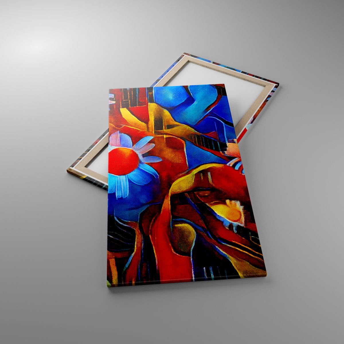Cuadro Abstracción, Cuadro Cubismo, Cuadro Arte, Cuadro Flores, Cuadro Ilustración Colorida