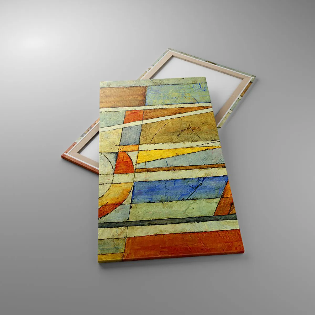 Tablou pe pânză - Cubismul în construcție - 65x120 cm