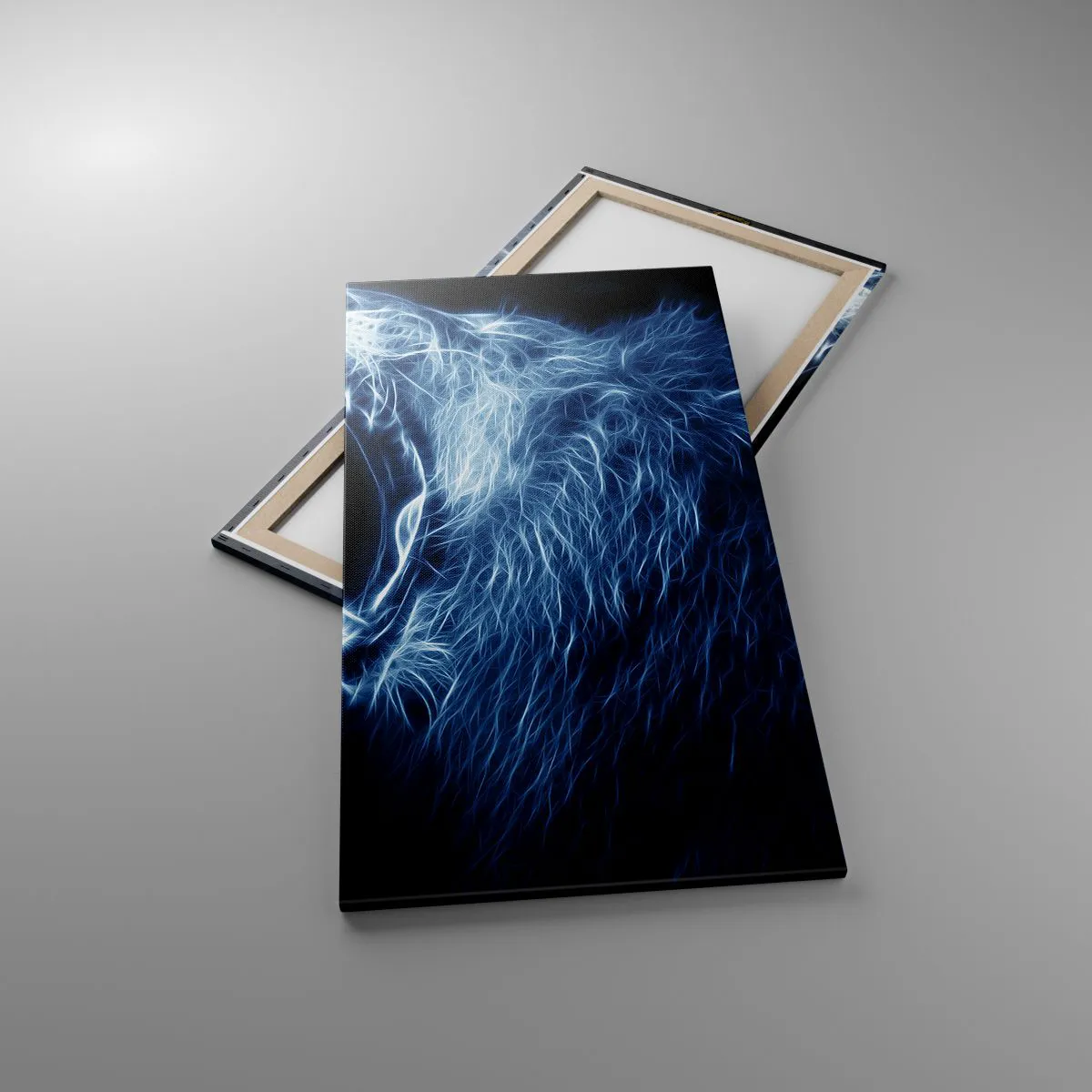 Lærredstryk - Billede på lærred - Kongens flammende vrede - 65x120 cm