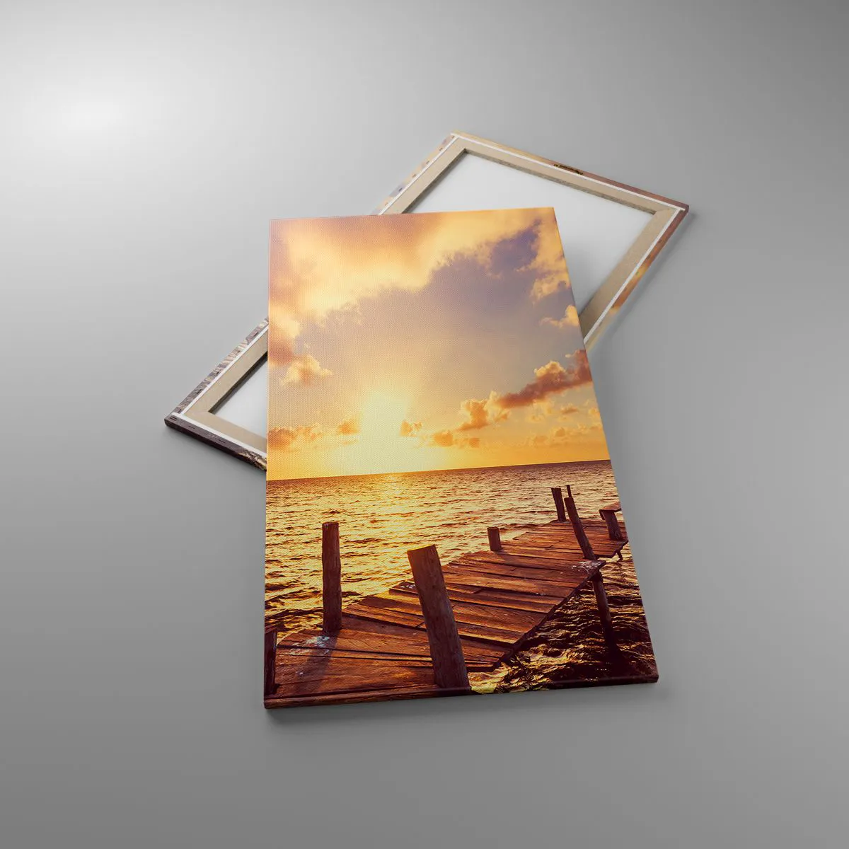 Cuadro sobre lienzo - Impresión de Imagen - Una tierra dorada de dulzura - 65x120 cm