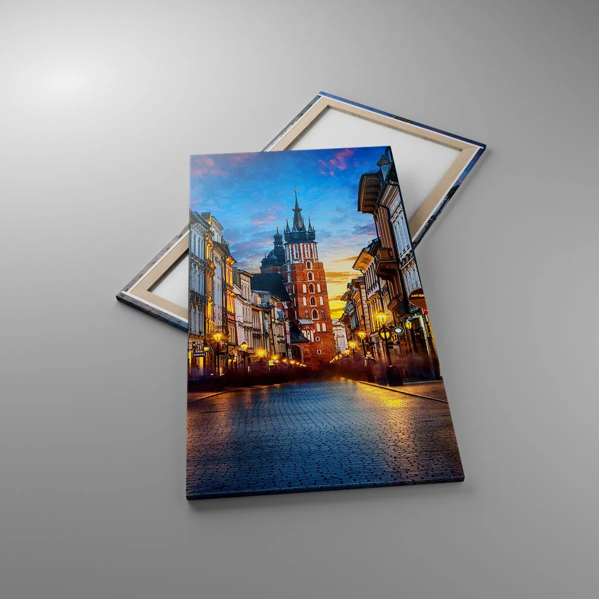 Lærredstryk - Billede på lærred - Krakows charme - 65x120 cm