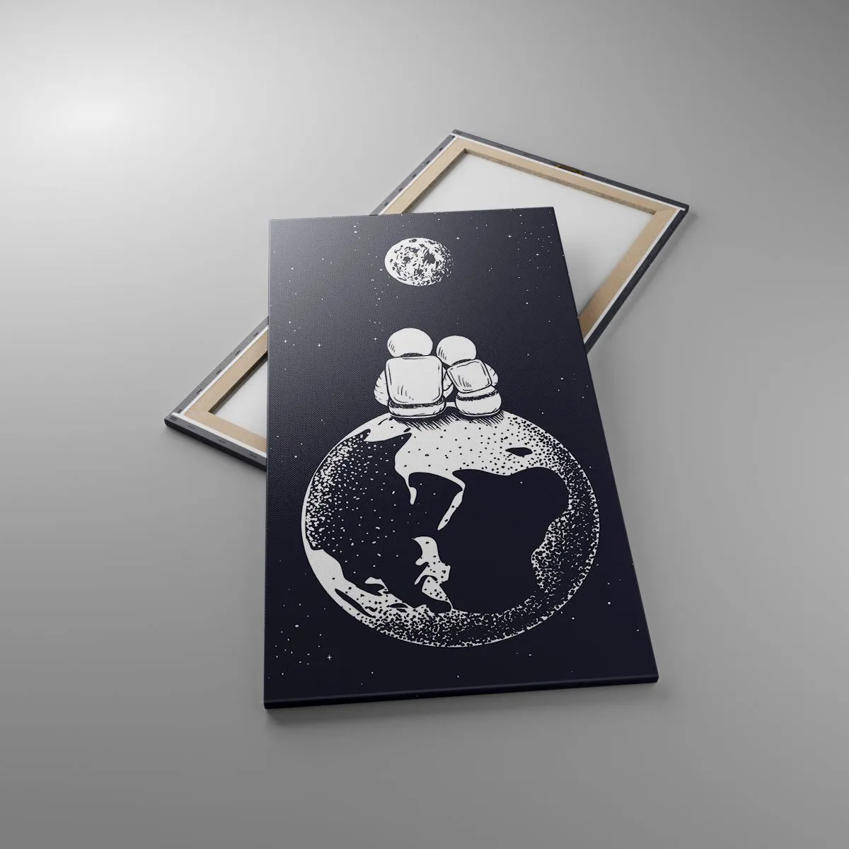 Canvas picture - Cosmic Love Story - 65x120 cm