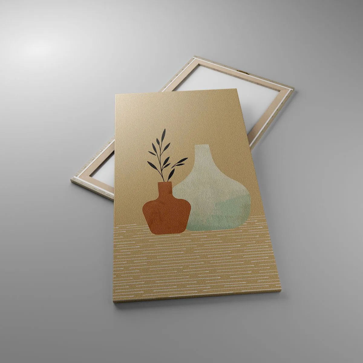 Bild auf Leinwand - Leinwandbild - Vase und ihre Idee - 65x120 cm