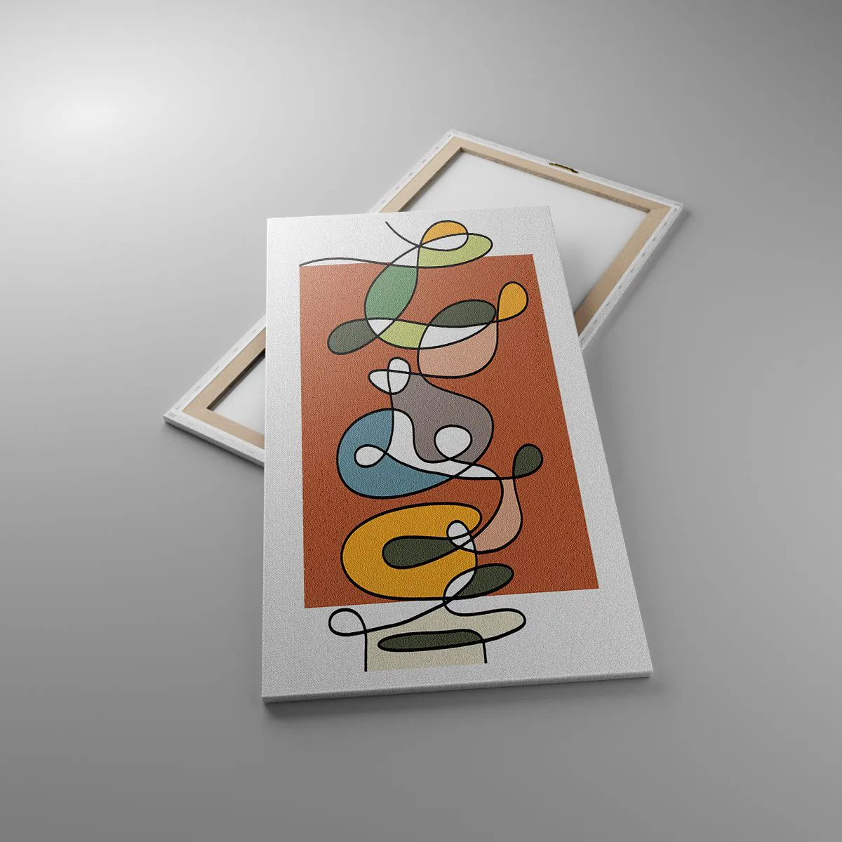 Impression sur toile - Image sur toile - Abstraction : danse colorée - 65x120 cm