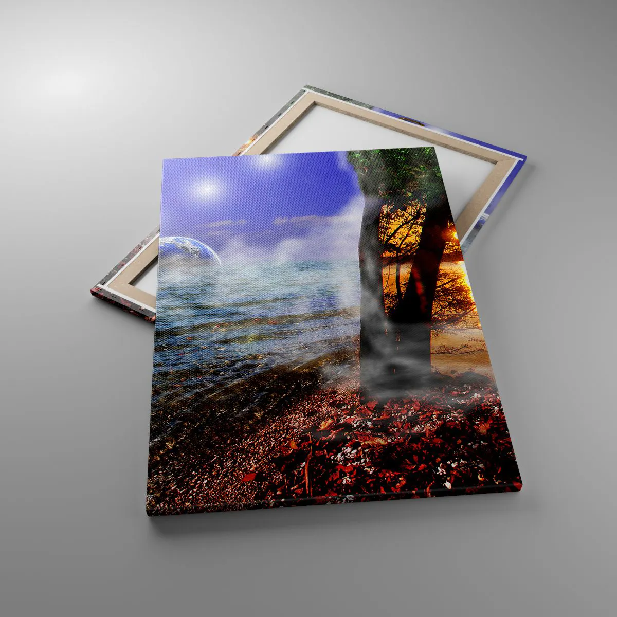 Canvas picture - Surrealistic Landscape - Unity of Nature - 70x100 cm