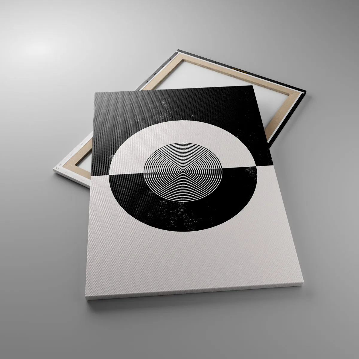 Lærredstryk - Billede på lærred - Harmoni i sort og hvidt - 70x100 cm