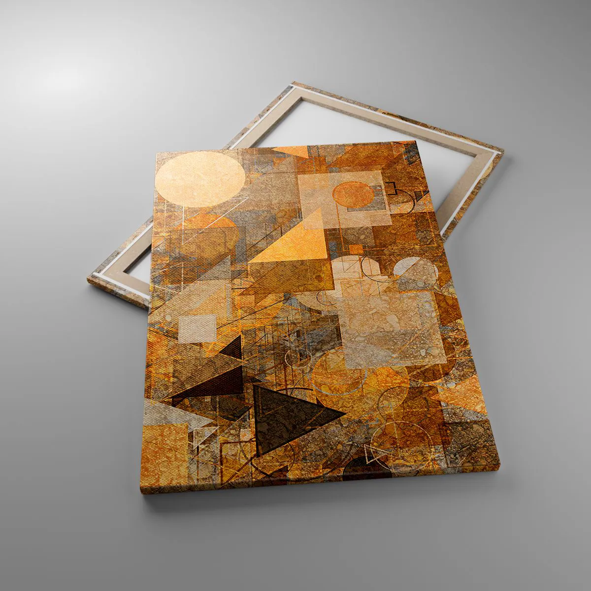 Canvas picture - Cubist Study in Brown - 70x100 cm