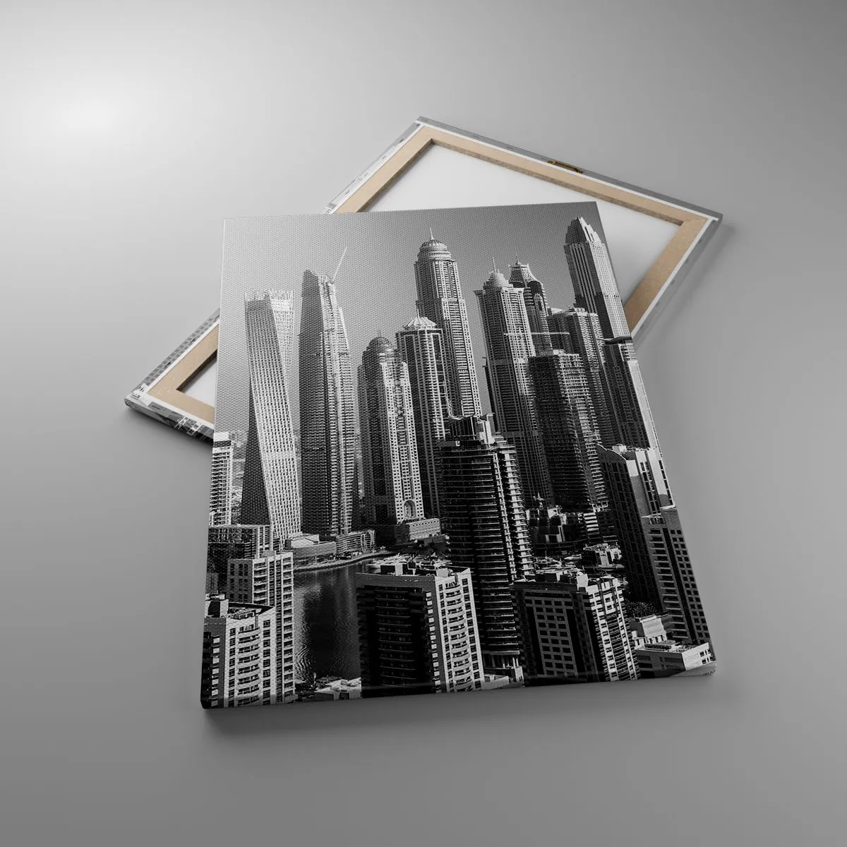 Schilderen op canvas - Stad in de woestijn - 70x100 cm