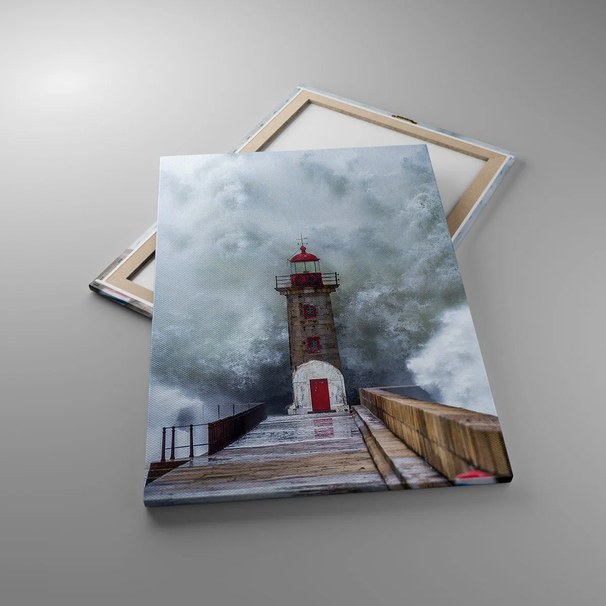 Quadro em tela - O rugido das águas, o som do vento - 70x100 cm