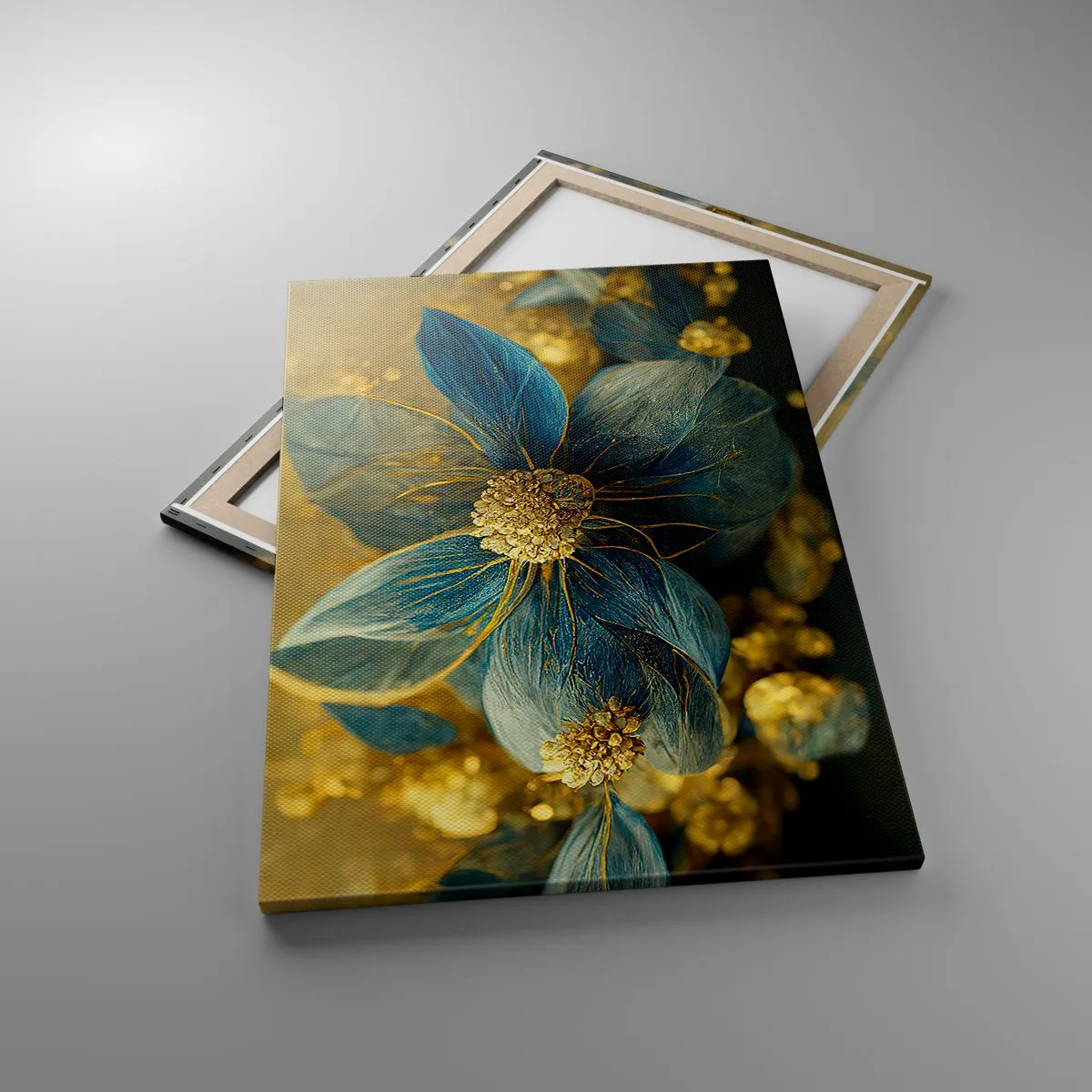 Quadro em tela - Florescer com ouro - 70x100 cm