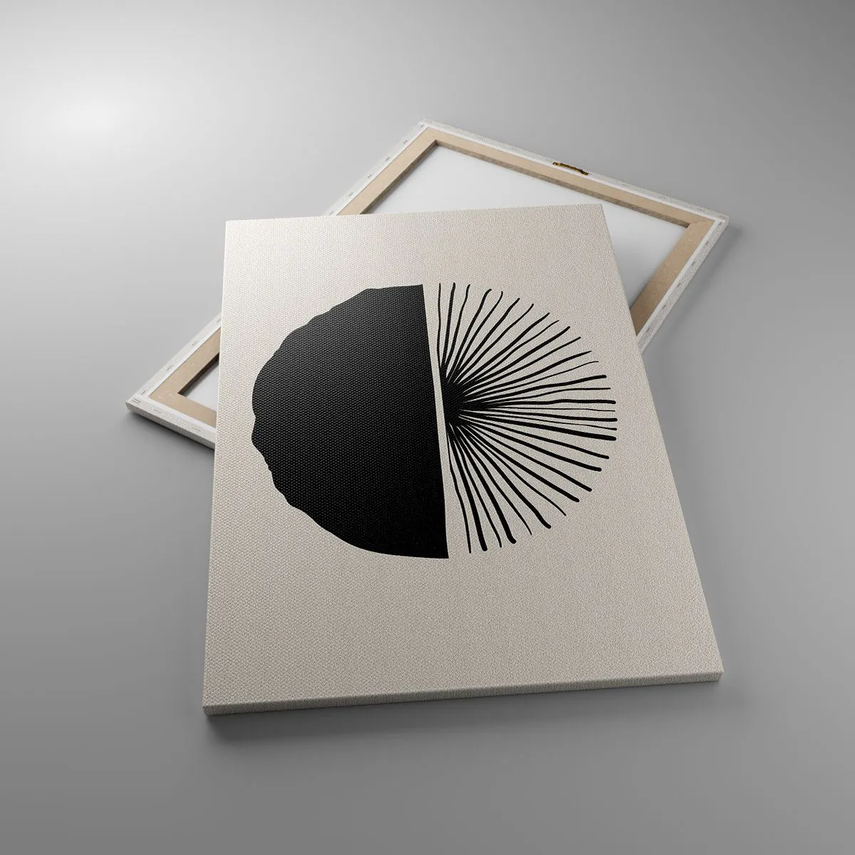 Obraz na płótnie - Minimalistyczny czarny motyw na jasnym tle - 70x100cm - Wachlarz możliwości - Nowoczesna dekoracja ścienna do salonu i sypialni ARTTOR