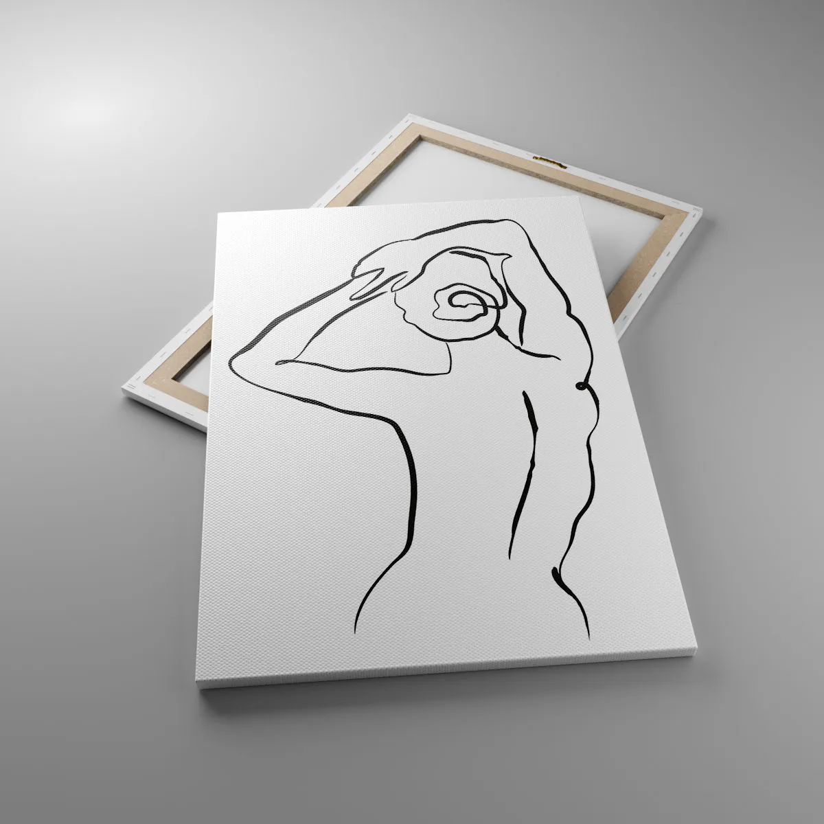 Lærredstryk - Billede på lærred - Handling om morgenen - 70x100 cm