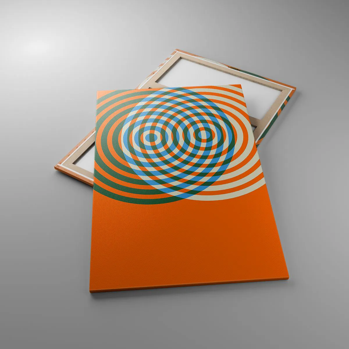 Quadro em tela - Variação circular abstrata - 80x120 cm