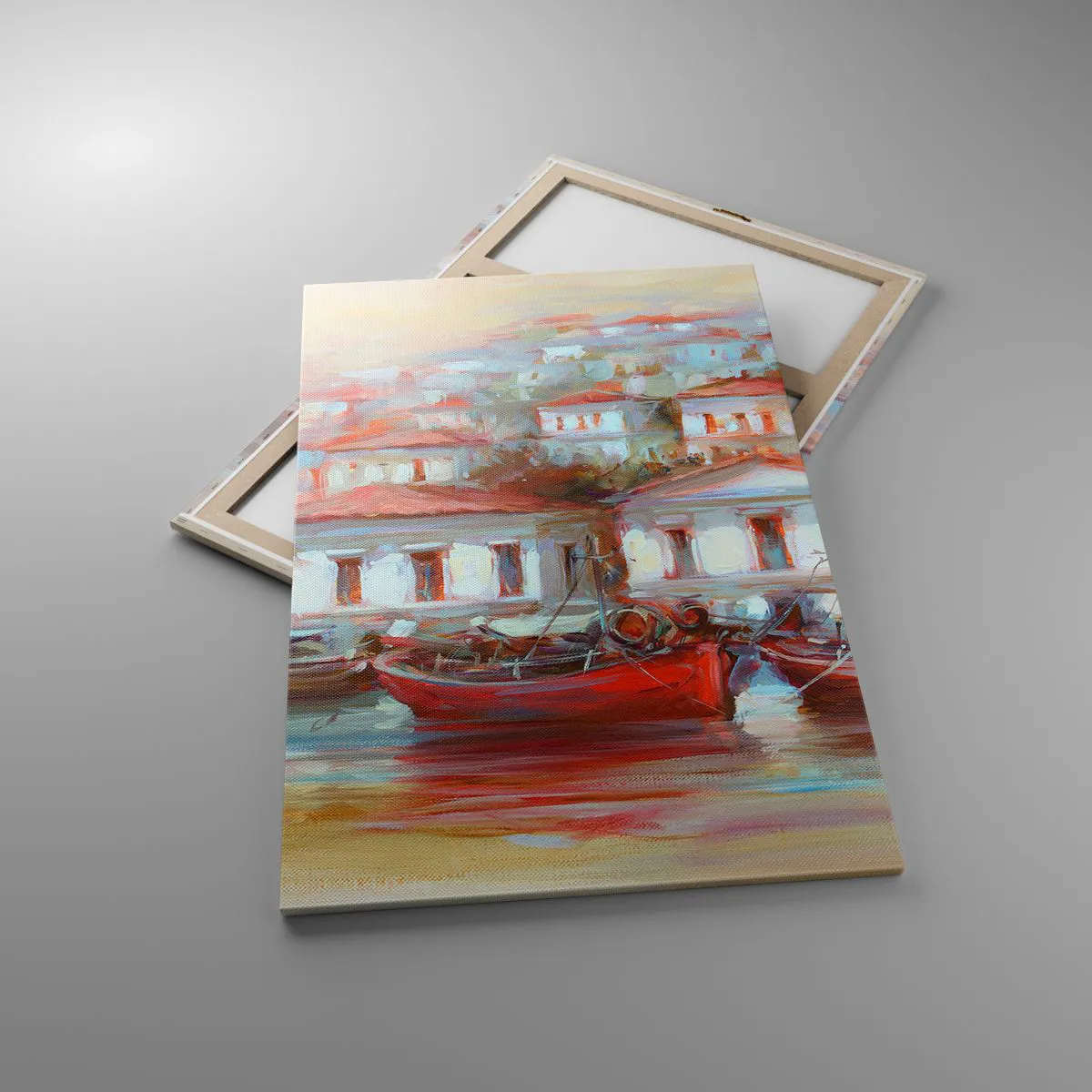 Obraz na plátně - Šťastné městečko - 80x120 cm