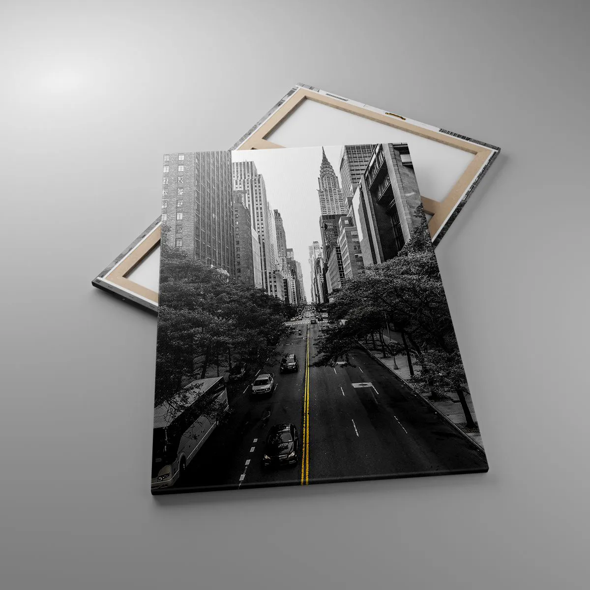 Cuadro sobre lienzo - Impresión de Imagen - Mañana de Nueva York - 80x120 cm