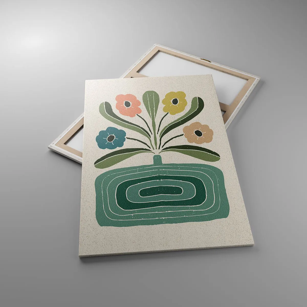 Schilderen op canvas - Symmetrisch boeket - 80x120 cm