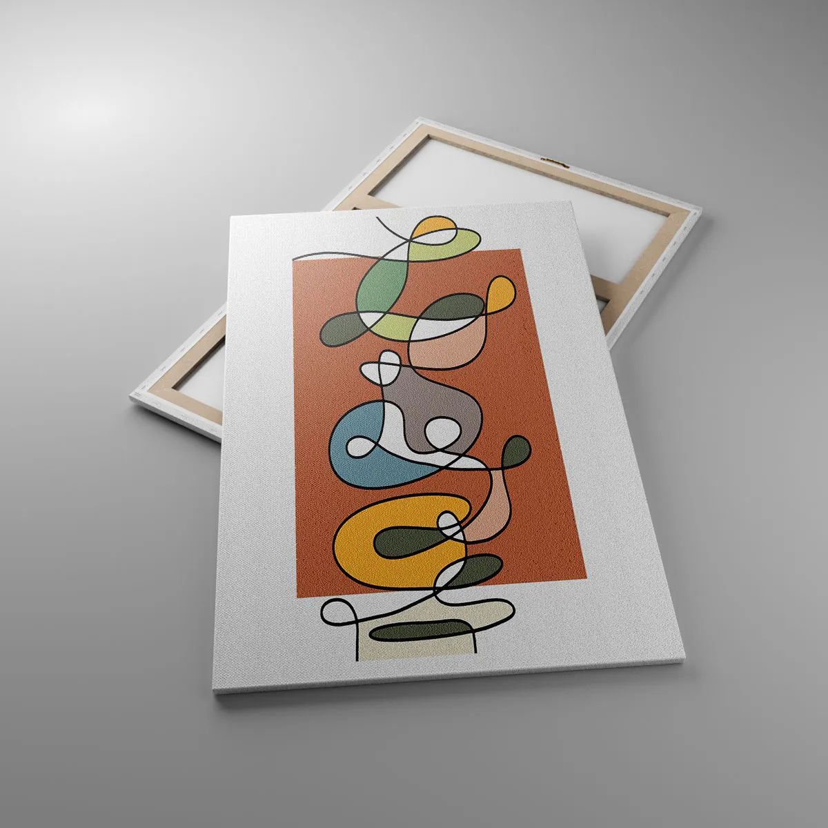 Impression sur toile - Image sur toile - Abstraction : danse colorée - 80x120 cm