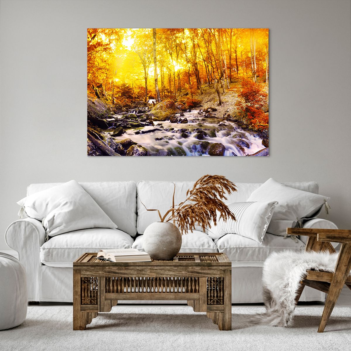 Impression sur toile Paysage, Impression sur toile Forêt, Impression sur toile Ruisseau De Montagne, Impression sur toile Feuilles, Impression sur toile La Nature