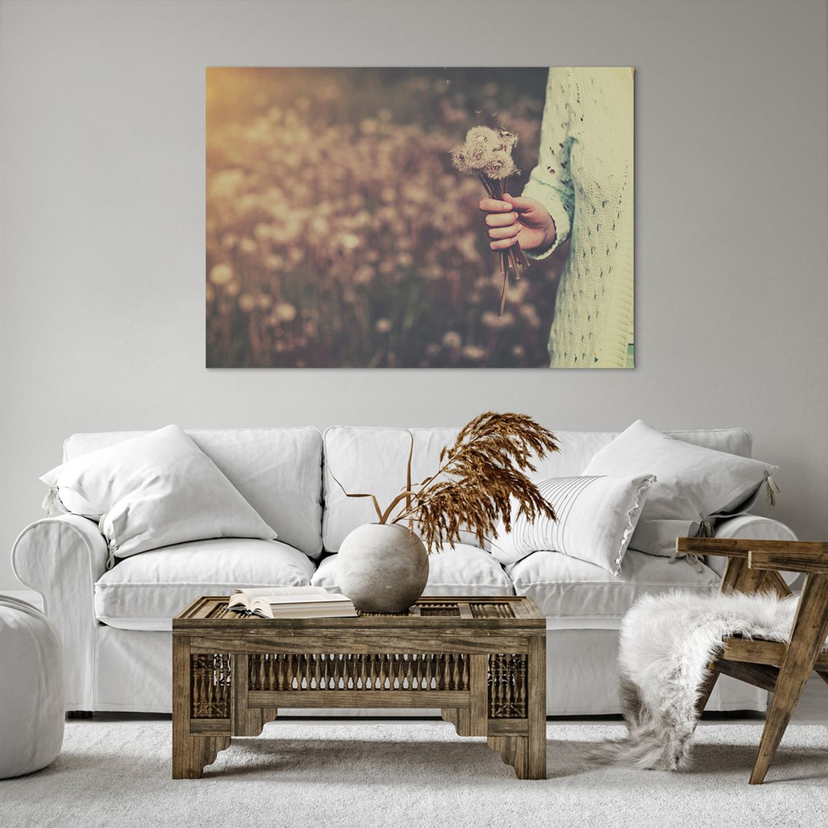 Impression sur toile Pissenlit, Impression sur toile Prairie, Impression sur toile La Nature, Impression sur toile Fleurs, Impression sur toile Bouquet De Fleurs
