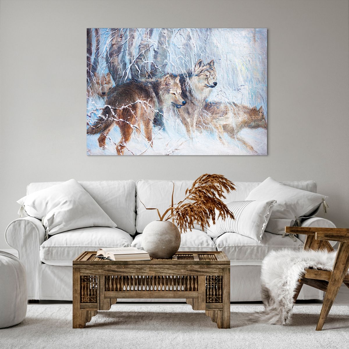 Bild auf Leinwand Tiere, Bild auf Leinwand Wölfe, Bild auf Leinwand Wald, Bild auf Leinwand Natur, Bild auf Leinwand Kunst