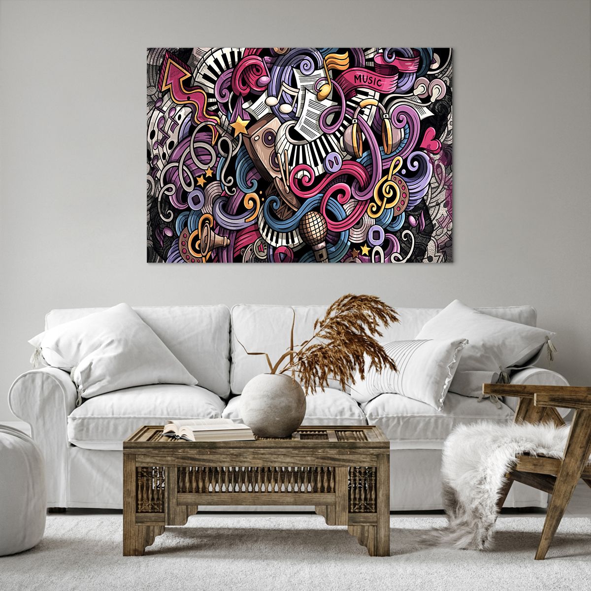 Quadro su tela Musica, Quadro su tela Murale, Quadro su tela Graffiti, Quadro su tela Astrazione, Quadro su tela Arte