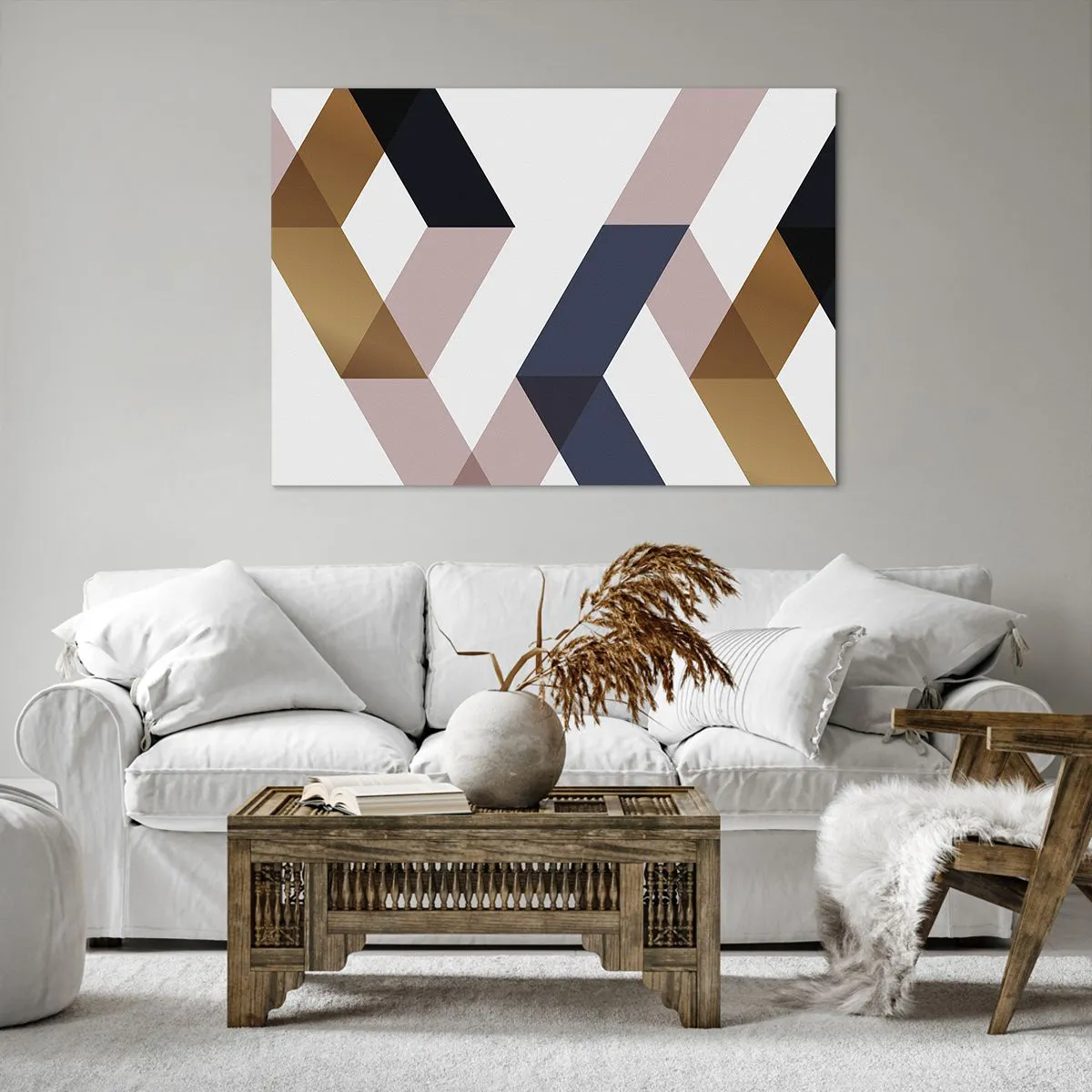 Lærredstryk - Billede på lærred - Planer og vinkler - 100x70 cm