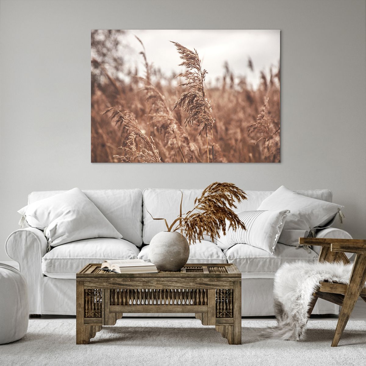 Bild auf Leinwand Landschaft, Bild auf Leinwand Wiese, Bild auf Leinwand Natur, Bild auf Leinwand Weizen, Bild auf Leinwand Müsli