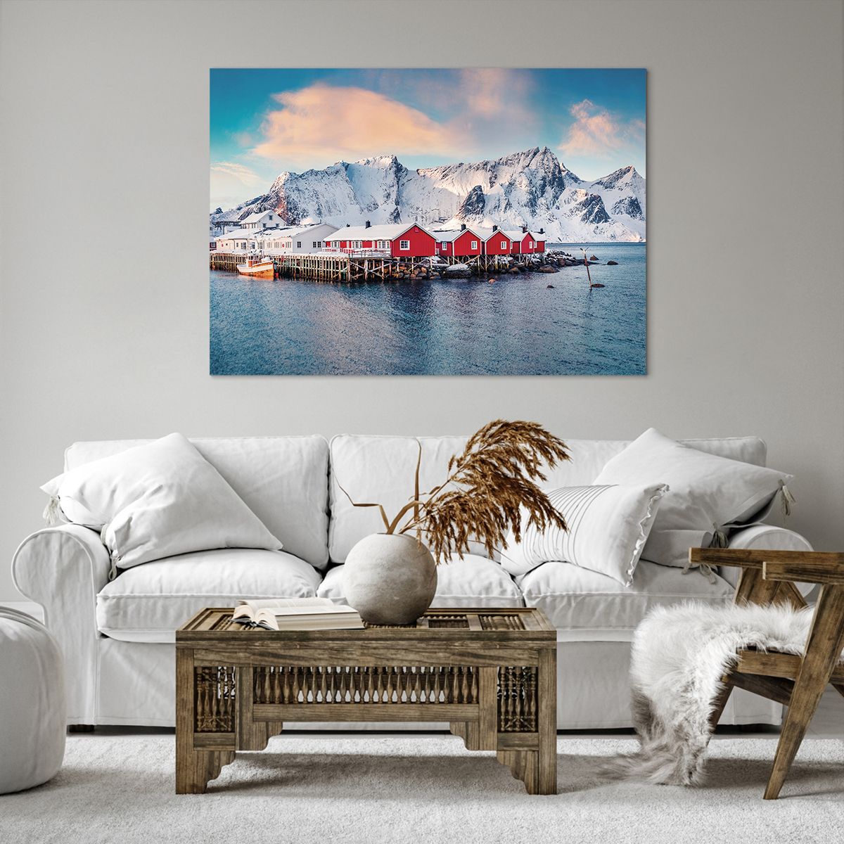 Quadro su tela Paesaggio, Quadro su tela Norvegia, Quadro su tela Lofoten, Quadro su tela Barche, Quadro su tela Norvegia