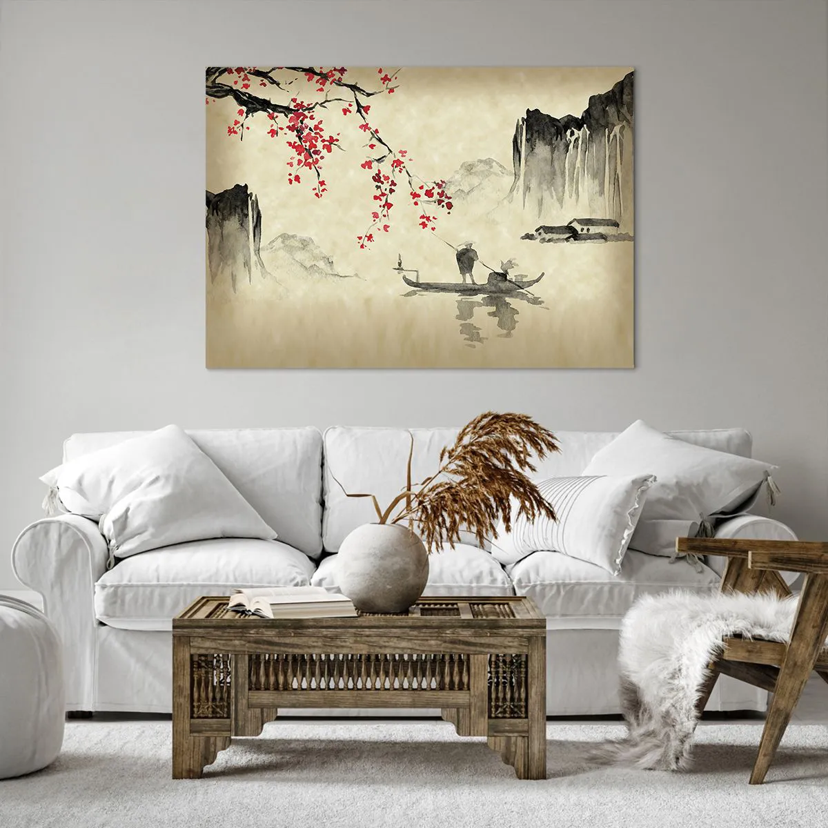 Vászonkép - A virágzó meggyfák országában - 100x70 cm