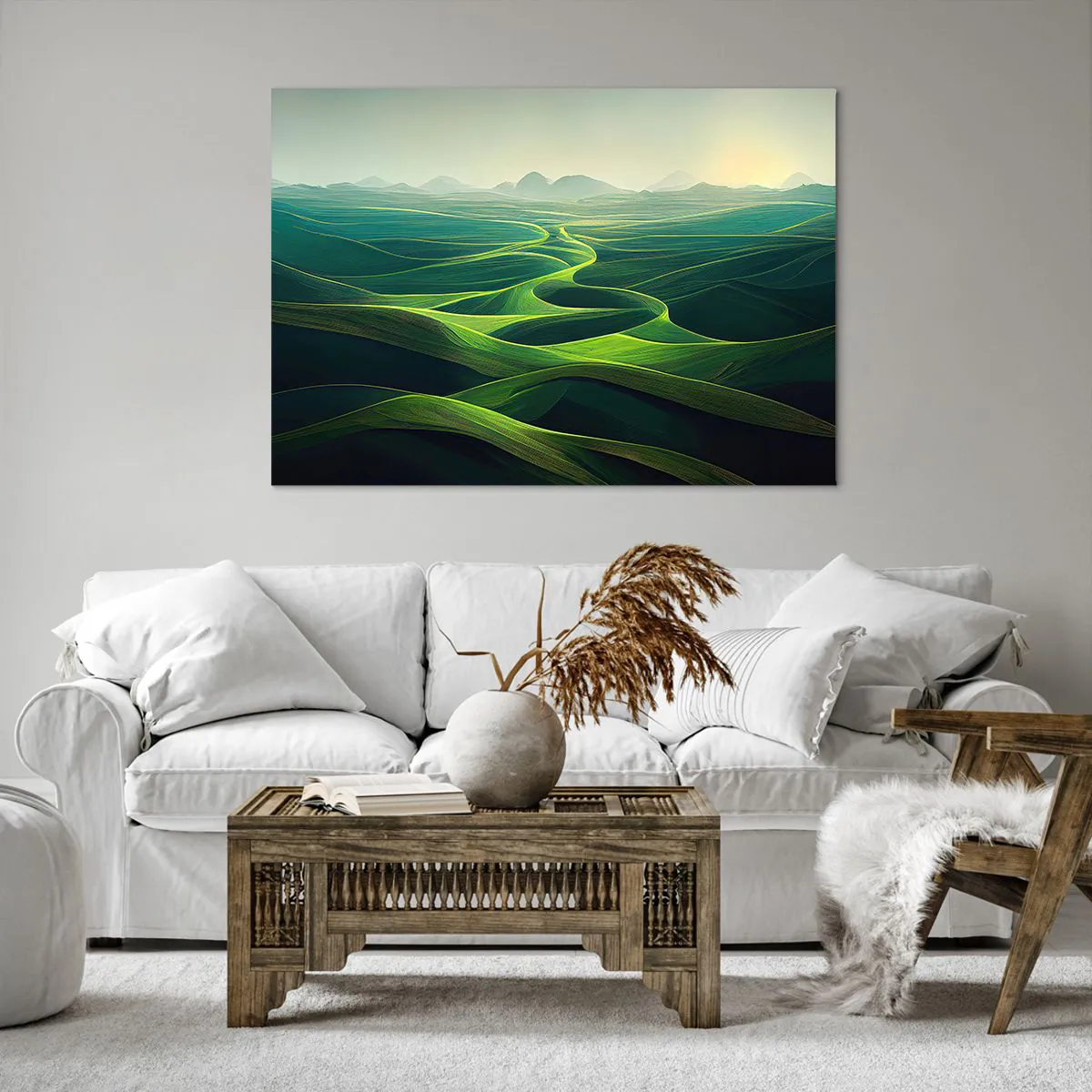 Canvas picture - In Green Valleys - 100x70 cm