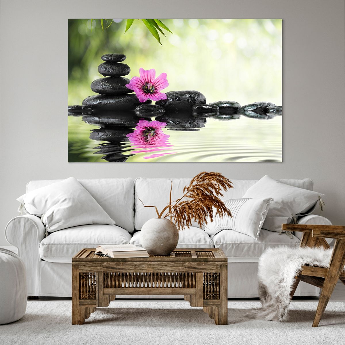 Bild auf Leinwand Blume, Bild auf Leinwand Kultur, Bild auf Leinwand Bambus, Bild auf Leinwand Asien, Bild auf Leinwand Spa