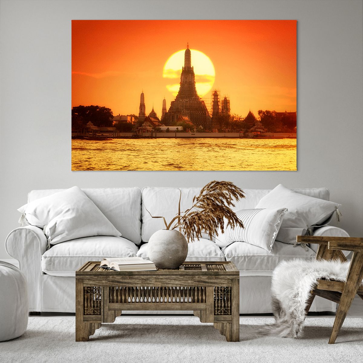 Obrazy na płótnie Bangkok, Obrazy na płótnie Świątynia Świtu, Obrazy na płótnie Tajlandia, Obrazy na płótnie Słońce, Obrazy na płótnie Buddyzm