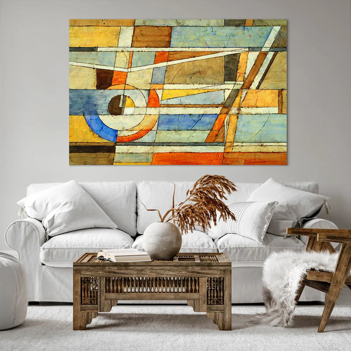 Tablou pe pânză - Cubismul în construcție - 120x80 cm