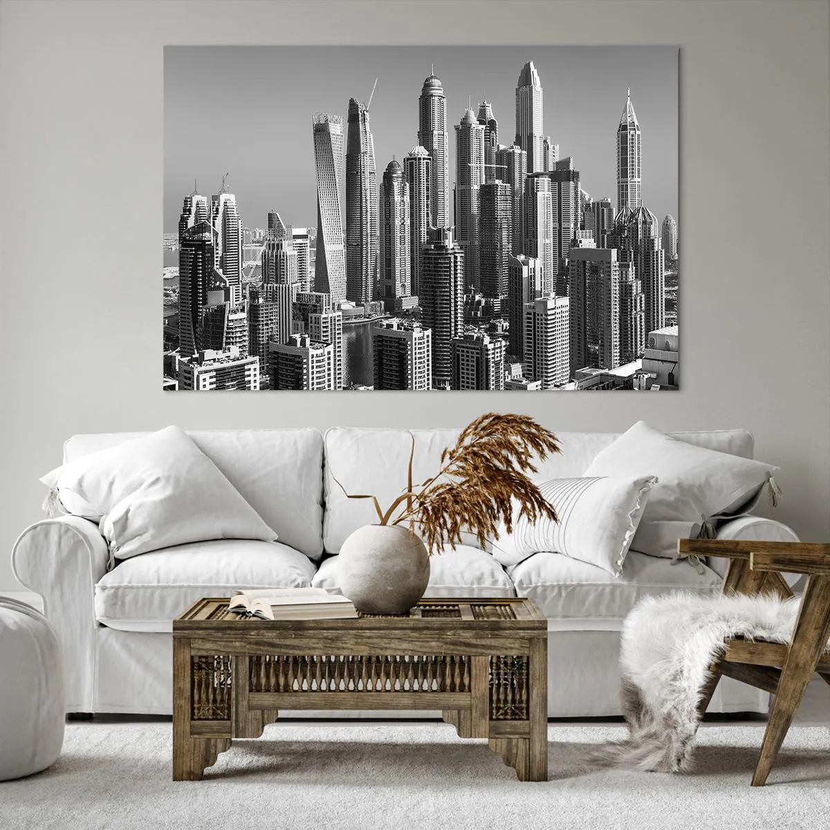 Canvas picture - City over a Desert - 120x80 cm