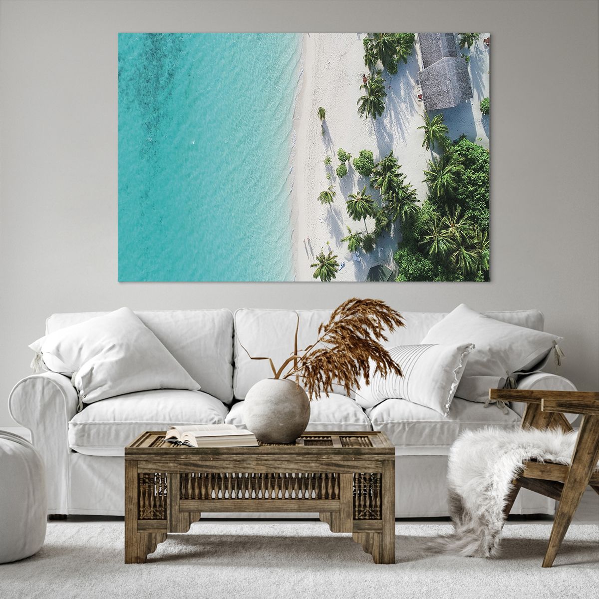 Bild auf Leinwand Landschaft, Bild auf Leinwand Paradiesischer Strand, Bild auf Leinwand Malediven, Bild auf Leinwand Meer, Bild auf Leinwand Reisen