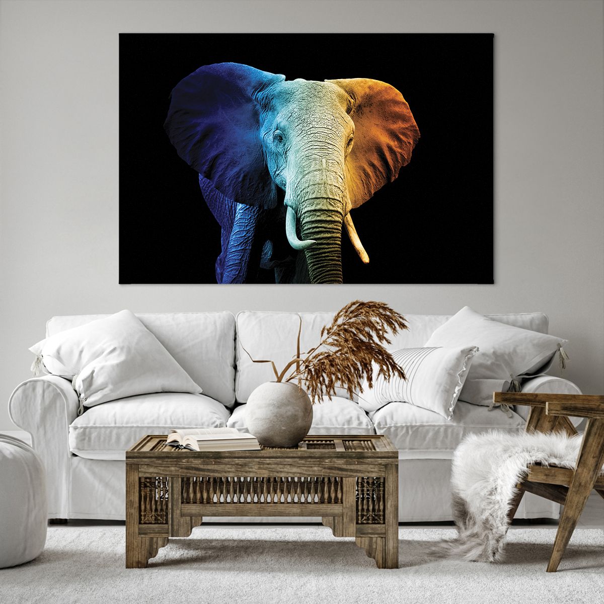 Bild auf Leinwand Abstraktion, Bild auf Leinwand Elefant, Bild auf Leinwand Tiere, Bild auf Leinwand Afrika, Bild auf Leinwand Safari