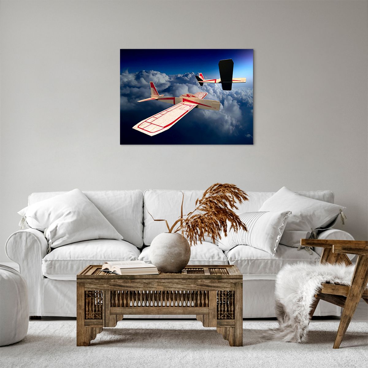 Bild auf Leinwand Ebene, Bild auf Leinwand Segelflugzeug, Bild auf Leinwand Wolken, Bild auf Leinwand Flugzeug, Bild auf Leinwand Abstraktion