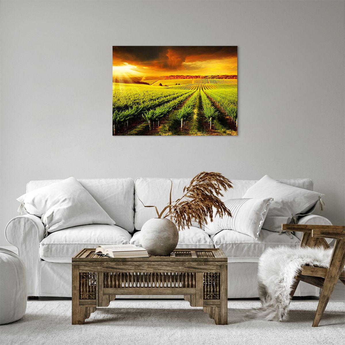 Bild auf Leinwand Landschaft, Bild auf Leinwand Weinberg, Bild auf Leinwand Australien, Bild auf Leinwand Barossa, Bild auf Leinwand Der Sonnenuntergang