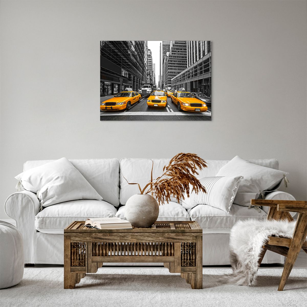 Bild auf Leinwand Stadt, Bild auf Leinwand New York, Bild auf Leinwand Die Architektur, Bild auf Leinwand Taxi, Bild auf Leinwand Manhattan