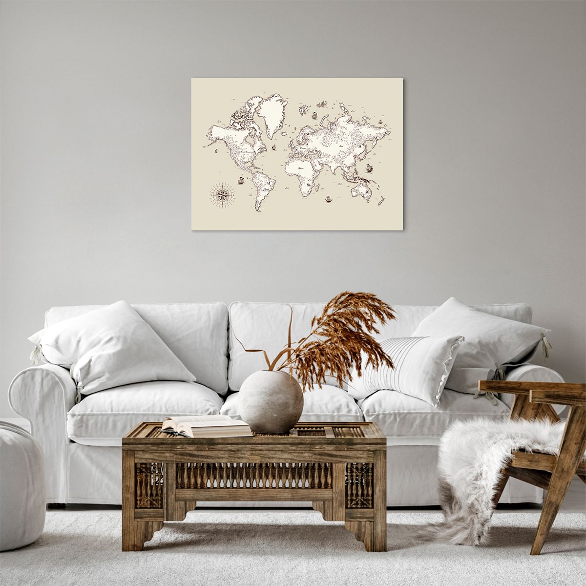 Cuadro sobre lienzo Mapa Del Mundo, Cuadro sobre lienzo Continentes, Cuadro sobre lienzo Barco Pirata, Cuadro sobre lienzo Las Direcciones Del Mundo, Cuadro sobre lienzo Gráficos