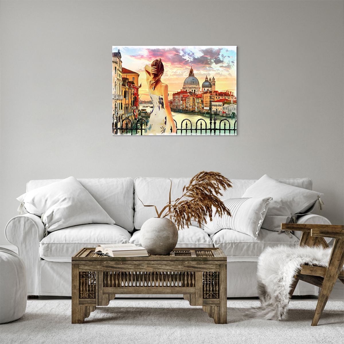 Cuadro sobre lienzo Ciudad, Cuadro sobre lienzo Venecia, Cuadro sobre lienzo Arquitectura, Cuadro sobre lienzo Italia, Cuadro sobre lienzo Puente