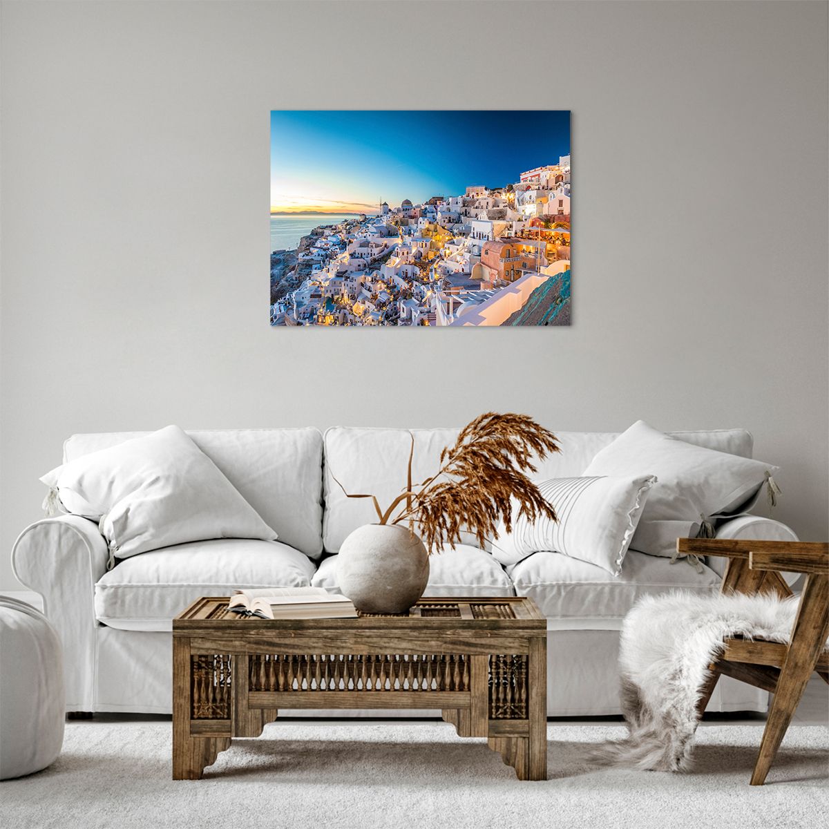 Cuadro sobre lienzo Santorini, Cuadro sobre lienzo Arquitectura, Cuadro sobre lienzo Grecia, Cuadro sobre lienzo Viajes, Cuadro sobre lienzo Paisaje