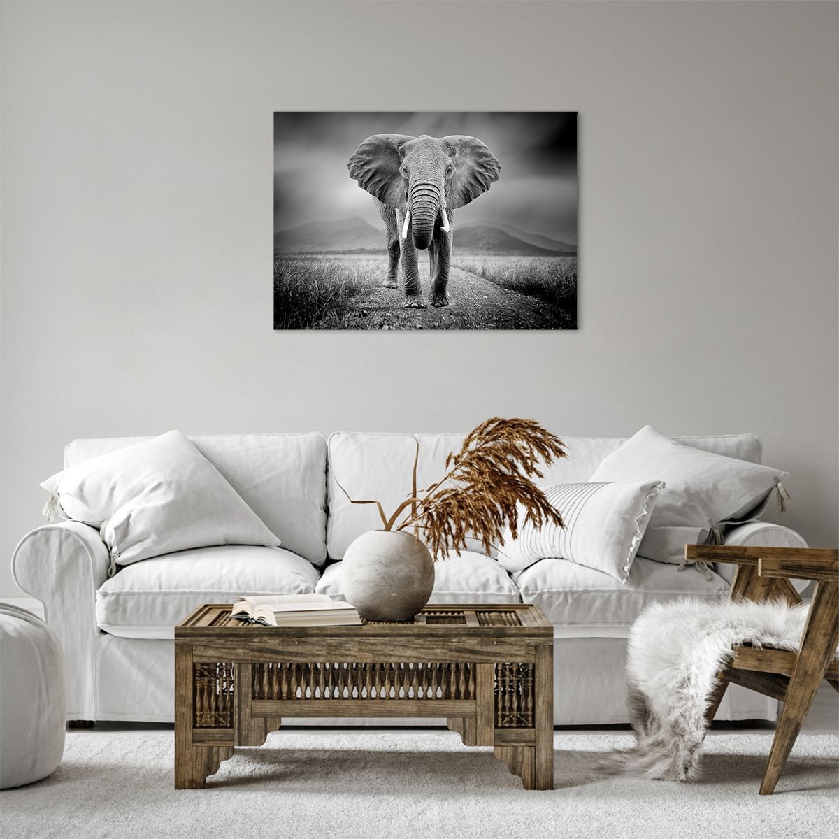 Impression sur toile Éléphant, Impression sur toile Animaux, Impression sur toile Paysage, Impression sur toile La Nature, Impression sur toile Afrique