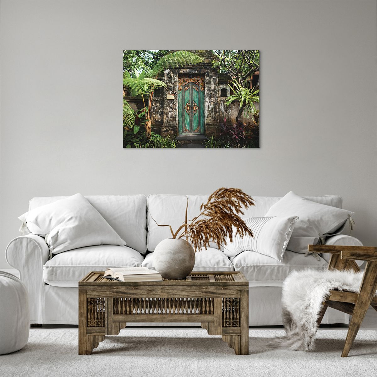 Bild auf Leinwand Tür Mit Ornament, Bild auf Leinwand Die Architektur, Bild auf Leinwand Geheimnis, Bild auf Leinwand Bali-Insel, Bild auf Leinwand Indonesien