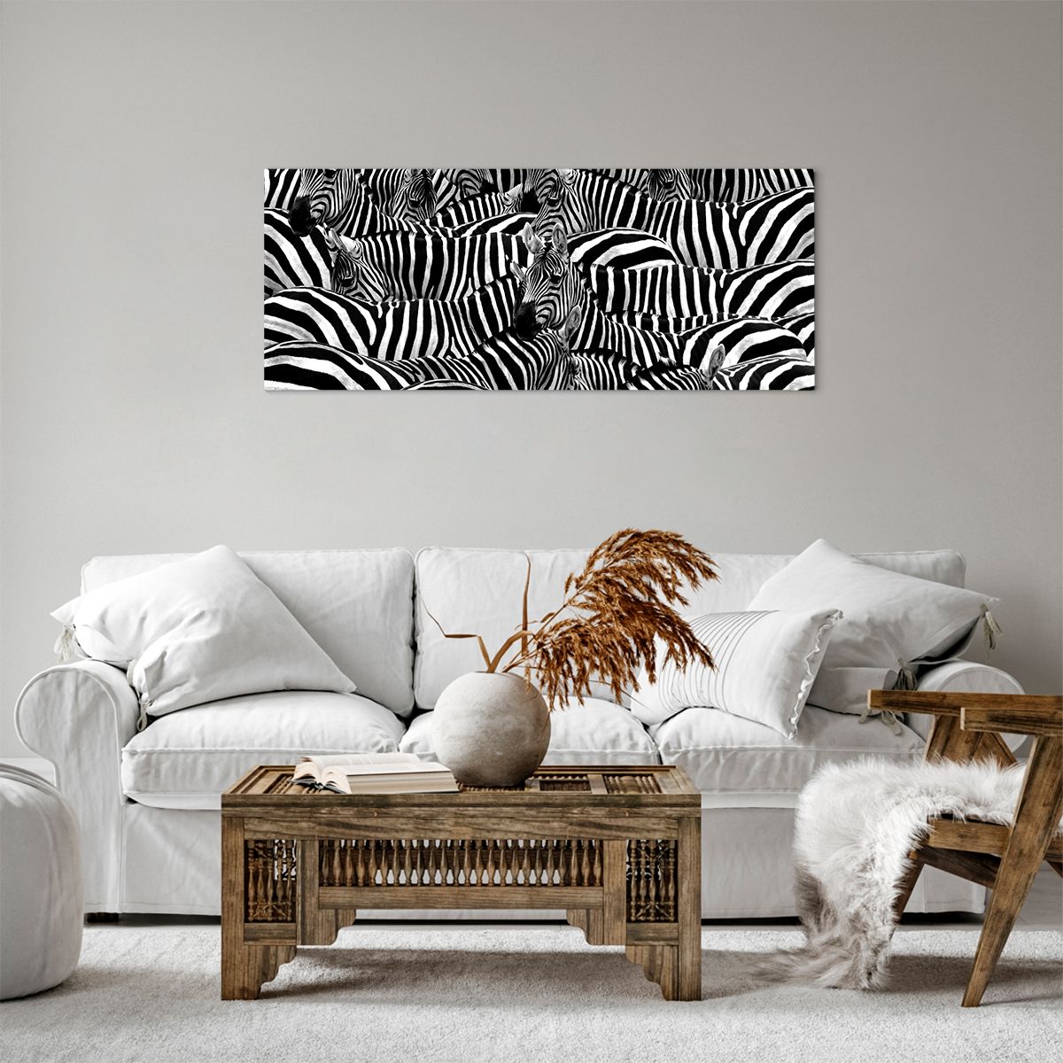Quadro su tela 100x40 cm - Ritratto collettivo a strisce - Arttor - Negozio  con decorazioni da parete